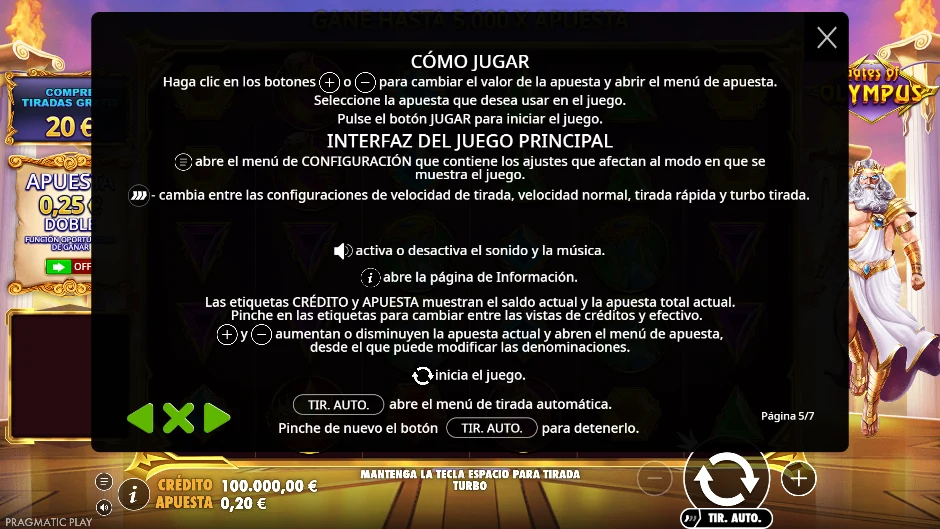 Controles del juego